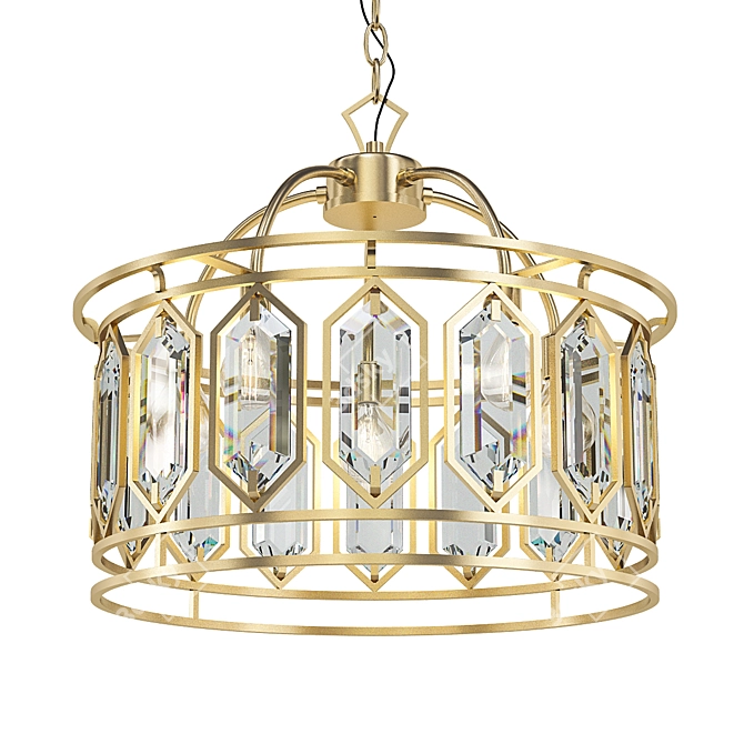 Elegant Crystal Pendant Lighting 3D model image 1