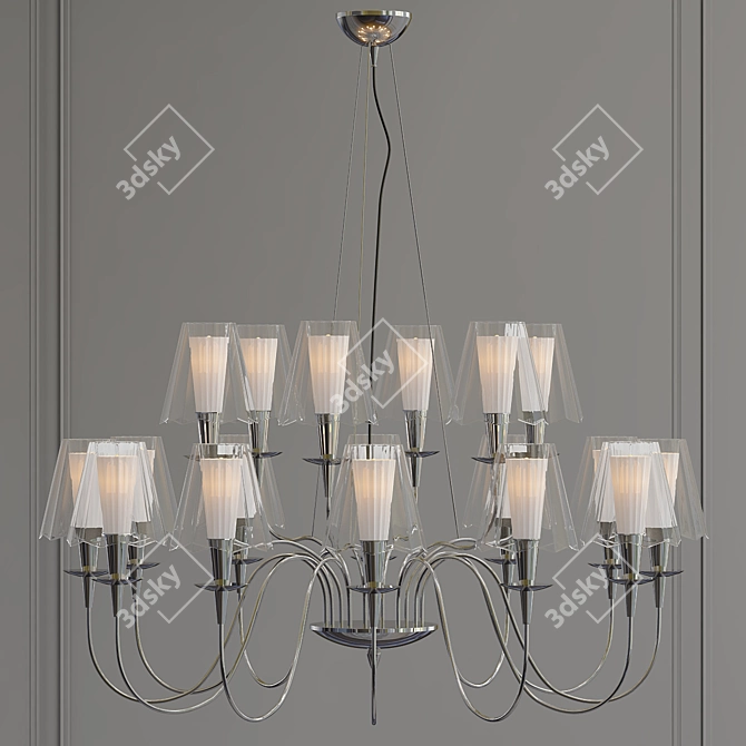 Metal Lux Opera Pendant Light 3D model image 1