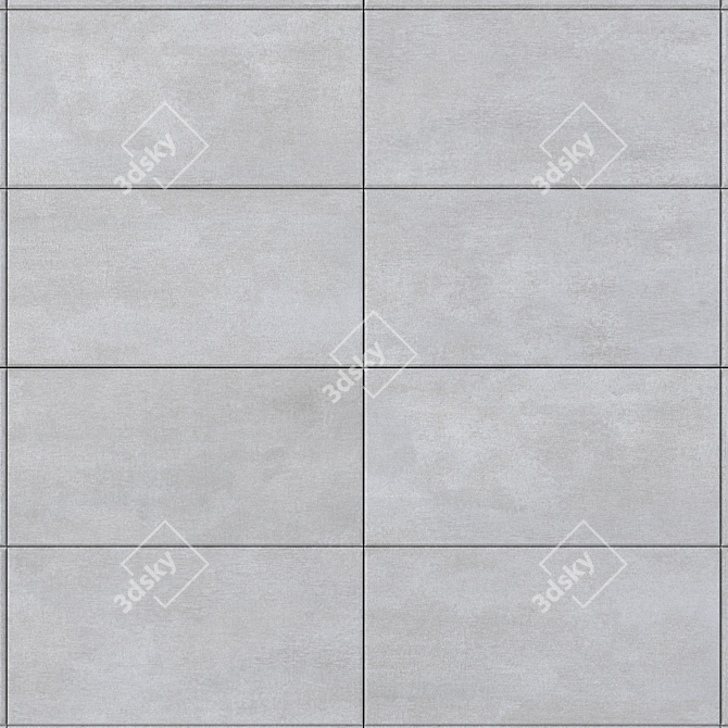 Savoy Gray Concrete Wall Tiles 3D model image 2