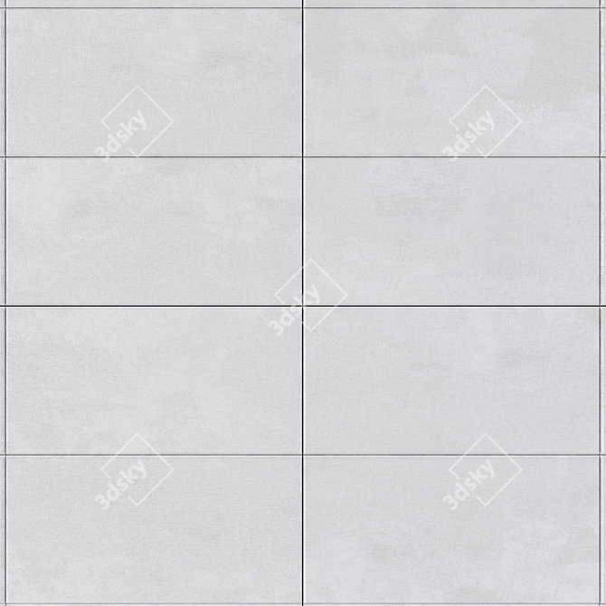 Modern Concrete Wall Tiles 3D model image 2