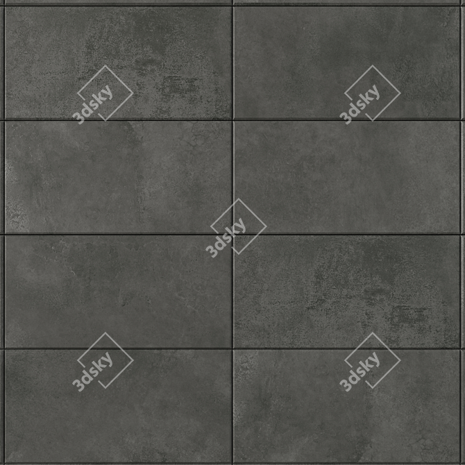 Suite Anthracite Concrete Wall Tiles 3D model image 2