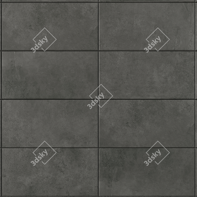 Anthracite Concrete Wall Tiles - Suite Collection 3D model image 2