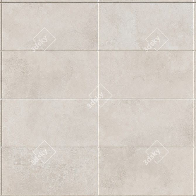 Concrete Wall Tiles: Suite Bianco Set 3D model image 2