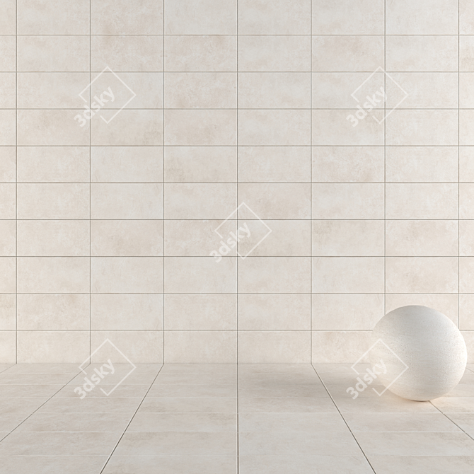 Concrete Suite Bianco Wall Tiles 3D model image 1