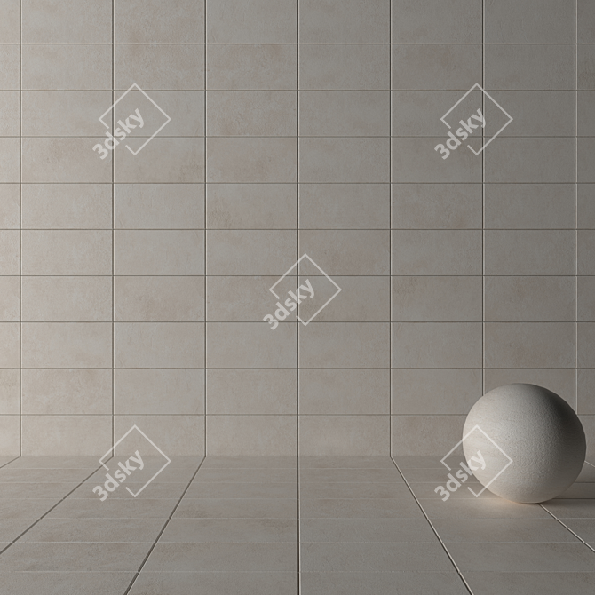 Concrete Suite Bianco Wall Tiles 3D model image 3