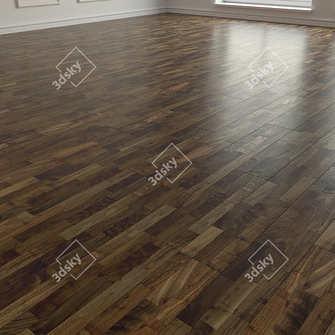 Premium Laminate Parquet - Salsa Walnut 3D model image 2