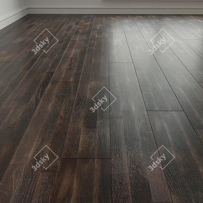 Title: Ebony Wind Parquet Tiles 3D model image 1