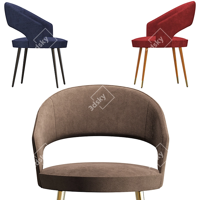 Luxurious Lucrezia: Italian Chair of Elegance 3D model image 4