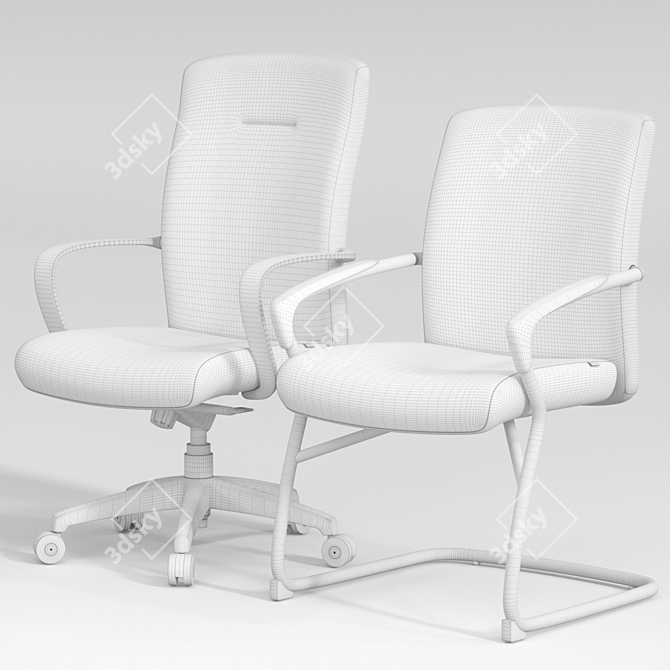 Fursys CH2200: Versatile Office Chair! 3D model image 6