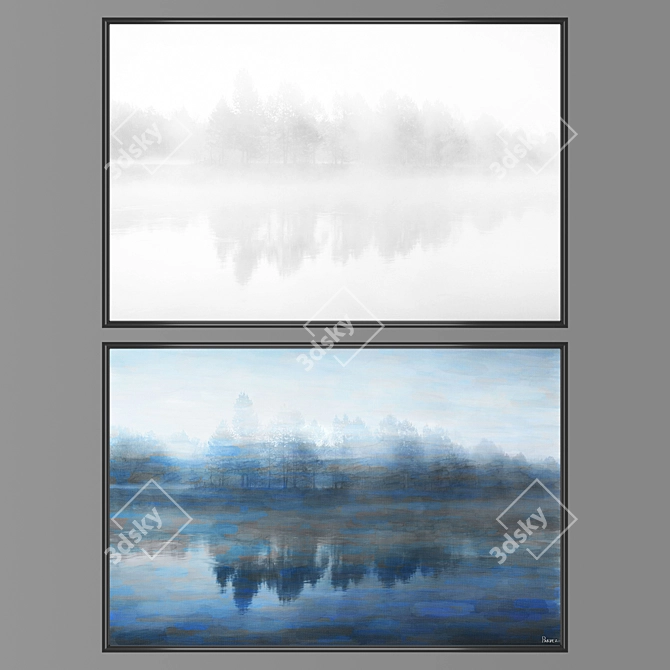 Elegant Wall Art Set 3D model image 1