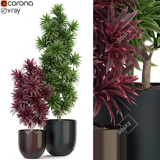 305 Varieties: Lush Green Plant Collection 3D model image 1