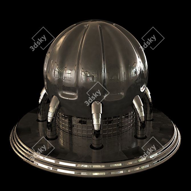 Title: Sleek Metal V-Ray Corona Plugin 3D model image 4