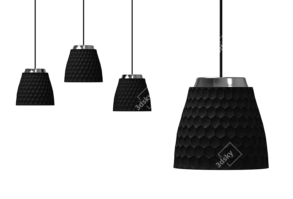 Title: Hexagonal Elegance Luminaire 3D model image 2