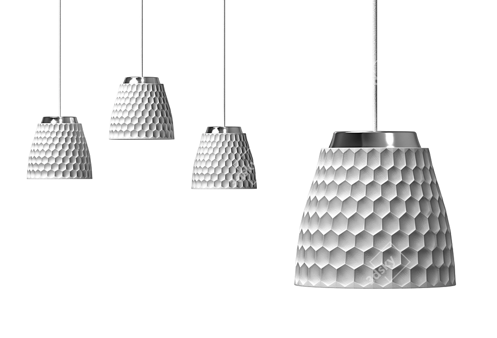 Title: Hexagonal Elegance Luminaire 3D model image 3