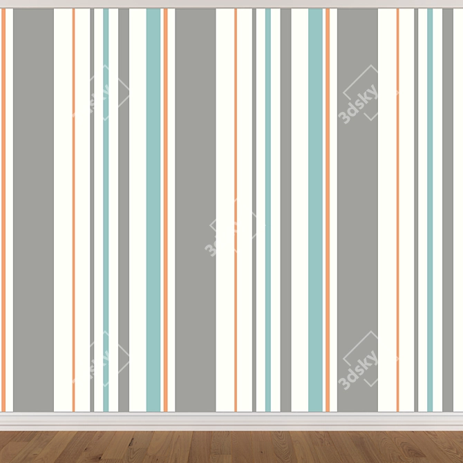 Seamless Wallpaper Set - 3 Colors 3D model image 2