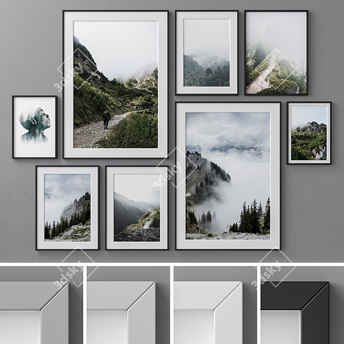 Versatile Frame Set - 4 Colors, Multiple Sizes 3D model image 1