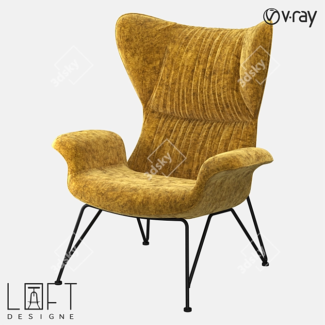 LoftDesign Armchair 10837: Stylish and Comfortable 3D model image 1