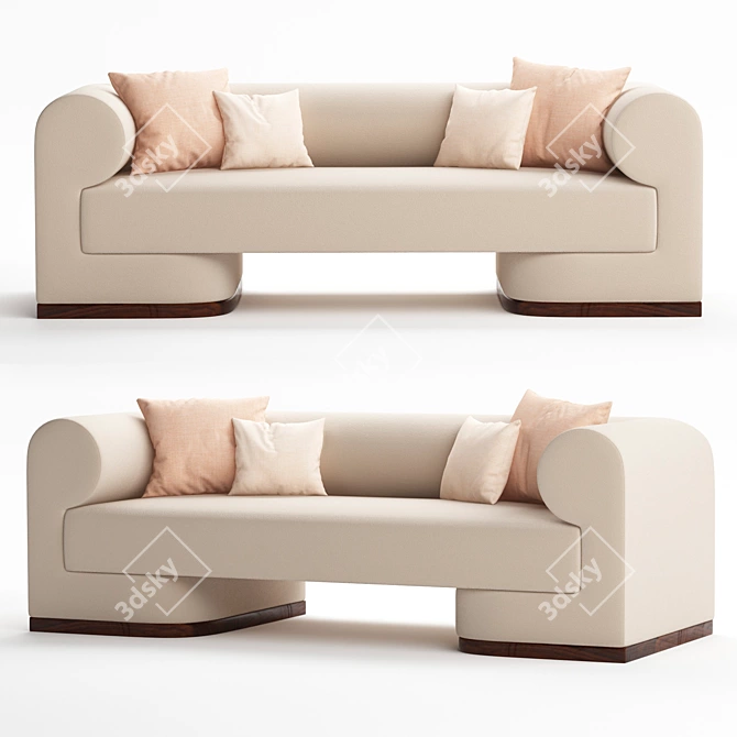 Title: Dahlem Sofa: Elegant Comfort for Your Home 3D model image 6