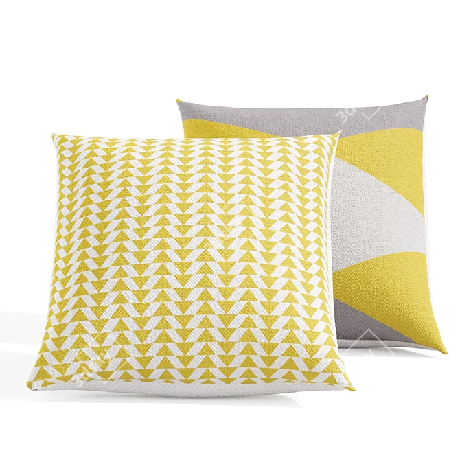 Colorful Modern Fabiela Pillow: 45x45cm, PBR Textures, Corona & Vray materials 3D model image 1