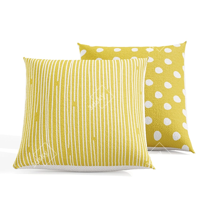 Vibrant Fabiela Pillow: Modern Style & Colorful Image Enhancement 3D model image 1