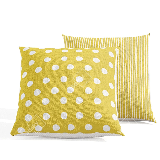 Vibrant Fabiela Pillow: Modern Style & Colorful Image Enhancement 3D model image 2