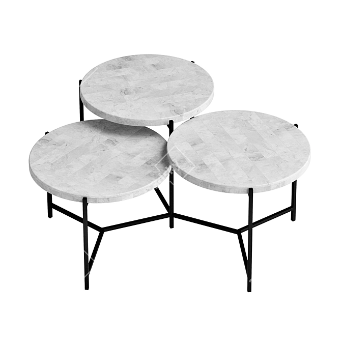 Contarini Multi-Level Designer Coffee Table 3D model image 4