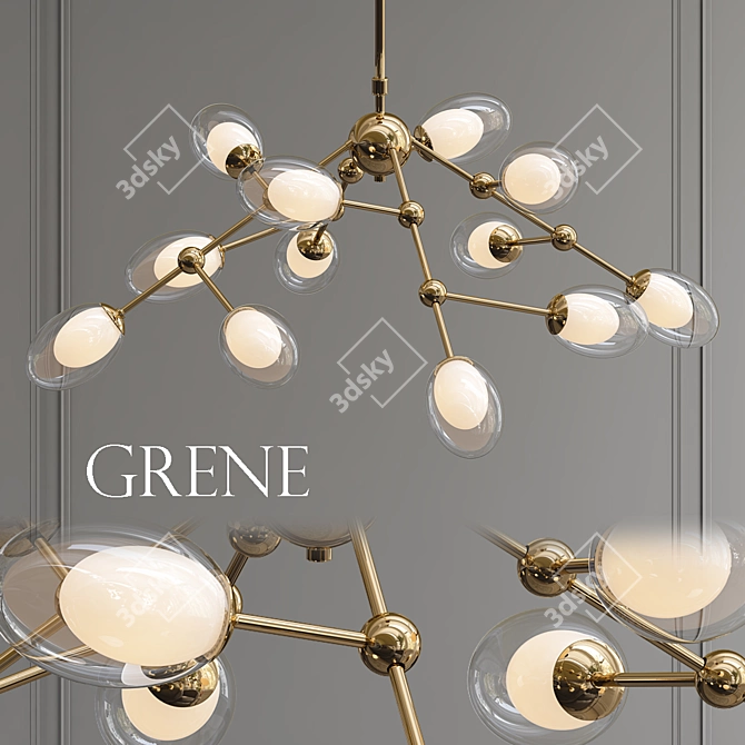 Grene 2013 Designer Chandelier 3D model image 1