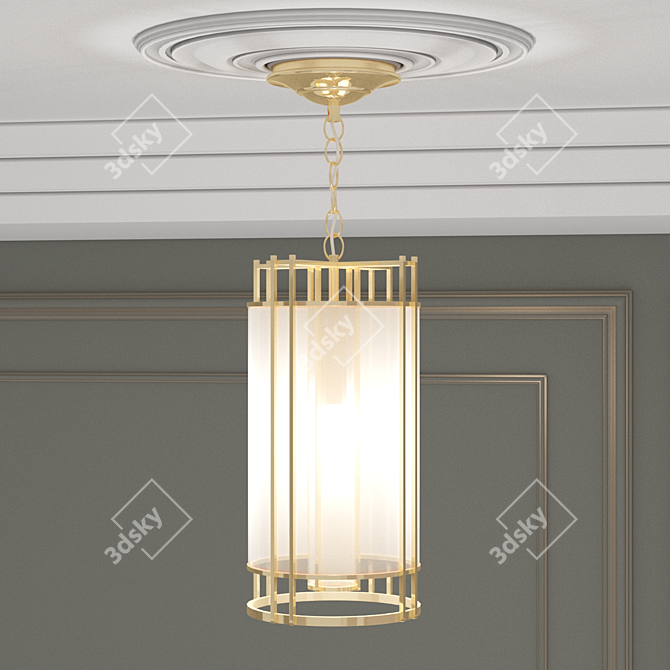 Sleek Pendant Lamp: Compact Design 3D model image 3