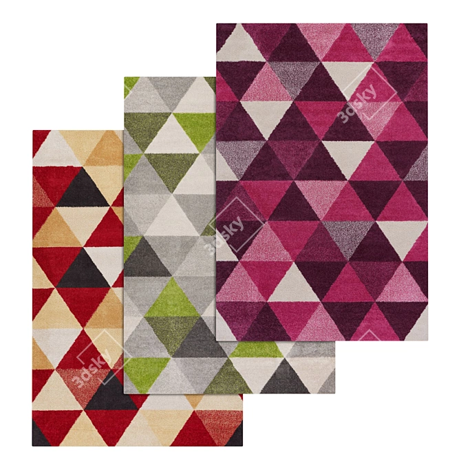 Premium Carpet Set: High-Quality Textures, Multiple Styles 3D model image 1