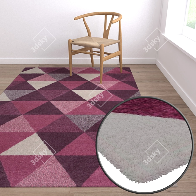 Premium Carpet Set: High-Quality Textures, Multiple Styles 3D model image 5