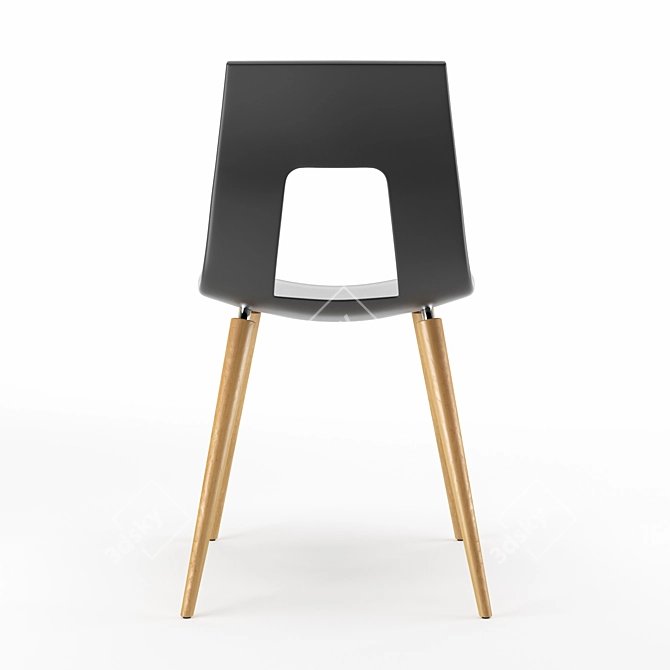 Modern Black and Green Chair by Tonon 3D model image 4