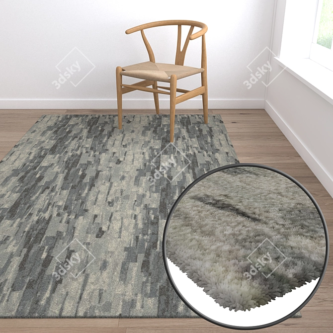 Luxury Carpet Set: High-Quality Textures and Versatile Designs 3D model image 5