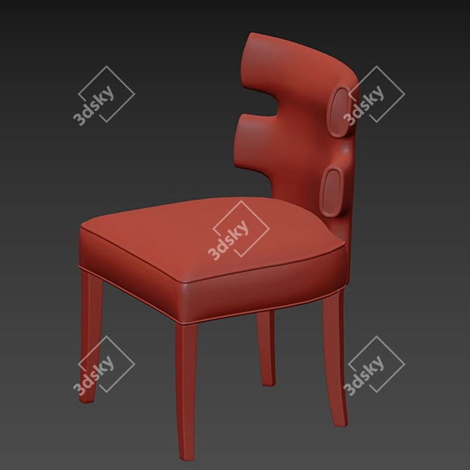 Luxury Gaia Dining Chair 3D model image 4