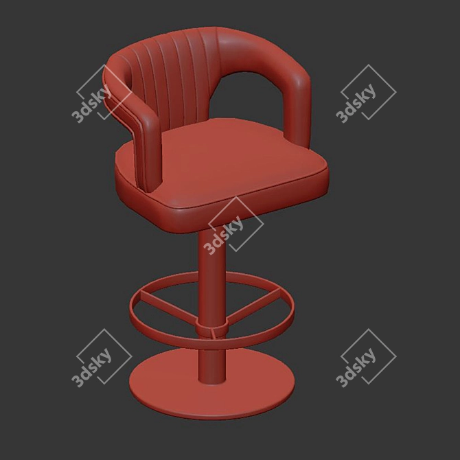 Elegant Karoo II Counter Stool 3D model image 2