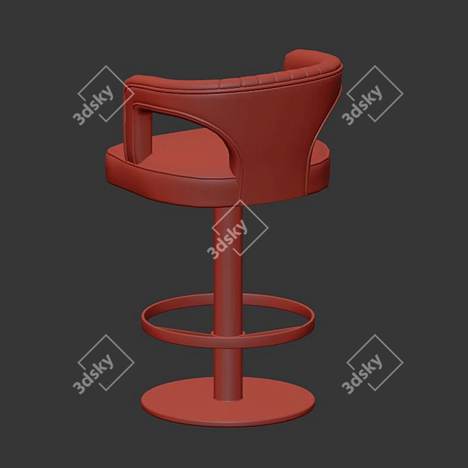 Elegant Karoo II Counter Stool 3D model image 3