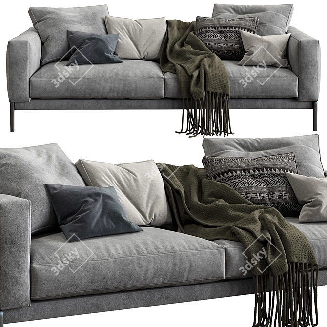 Modern Flexform 2013 Romeo Sofa 3D model image 2