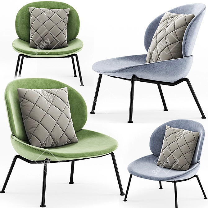 Tellin Lounge Chair: Modern Comfort and Style 3D model image 1