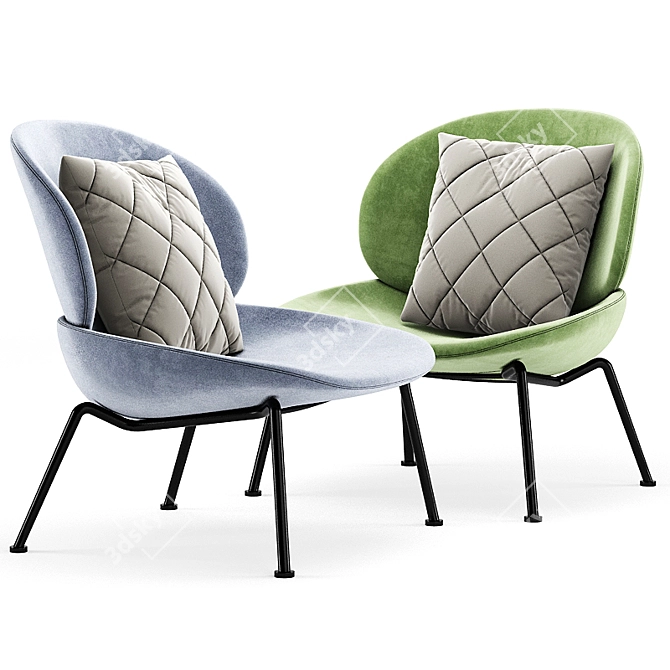 Tellin Lounge Chair: Modern Comfort and Style 3D model image 2