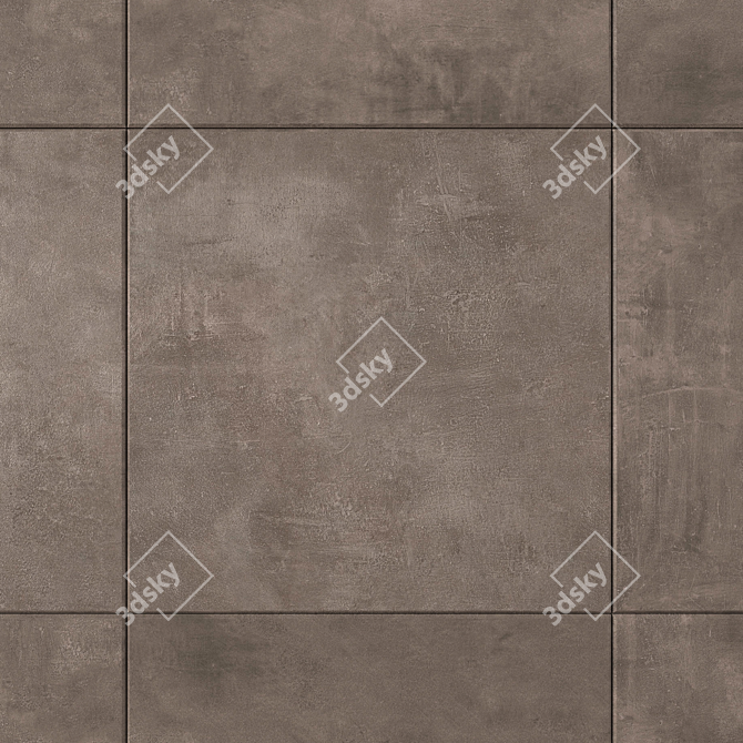 Brown Ares Concrete Wall Tiles 3D model image 2