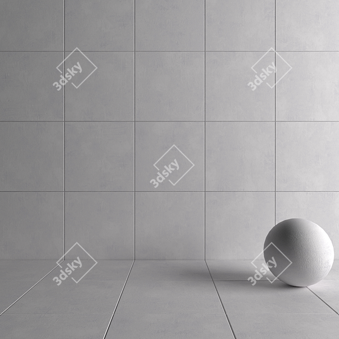 Ares Ice Concrete Wall Tiles 3D model image 4