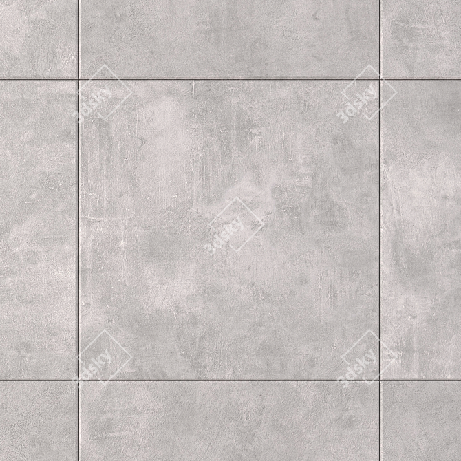 Ares Grey Concrete Wall Tiles: Elegant and Durable 3D model image 2