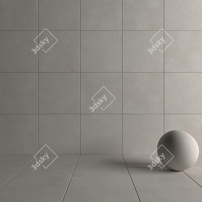 CORE Grey Concrete Wall Tiles 3D model image 4