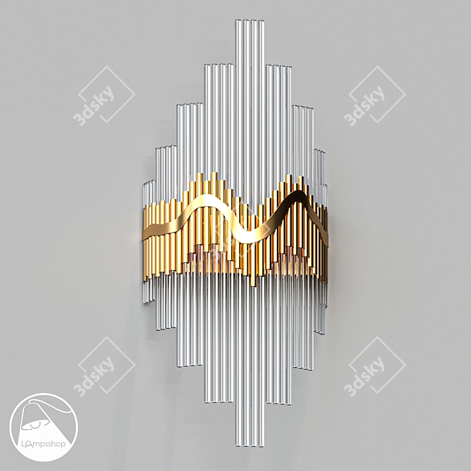 Luxury Crystal Sconce: B4014 3D model image 1