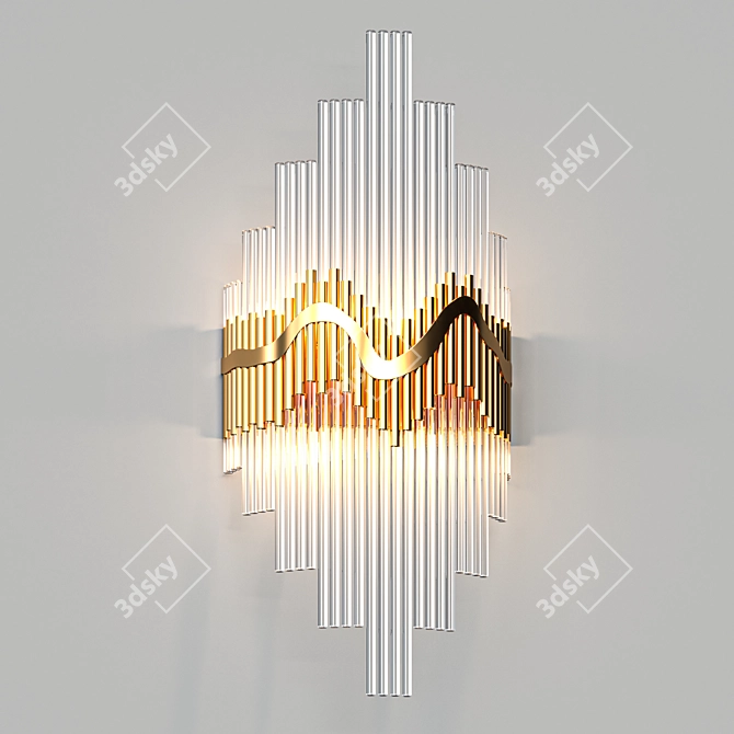 Luxury Crystal Sconce: B4014 3D model image 2