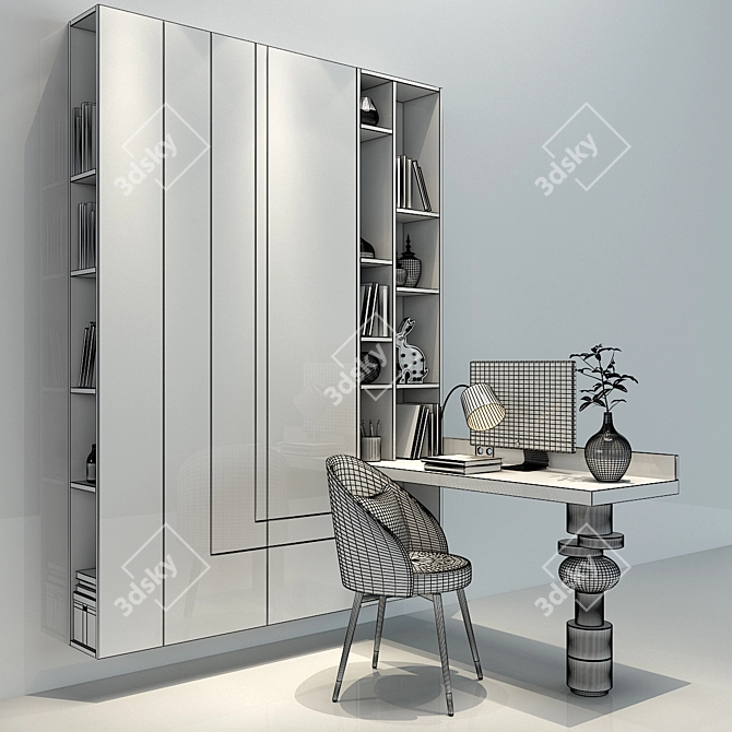 Elegant Home Furniture Set 3D model image 2