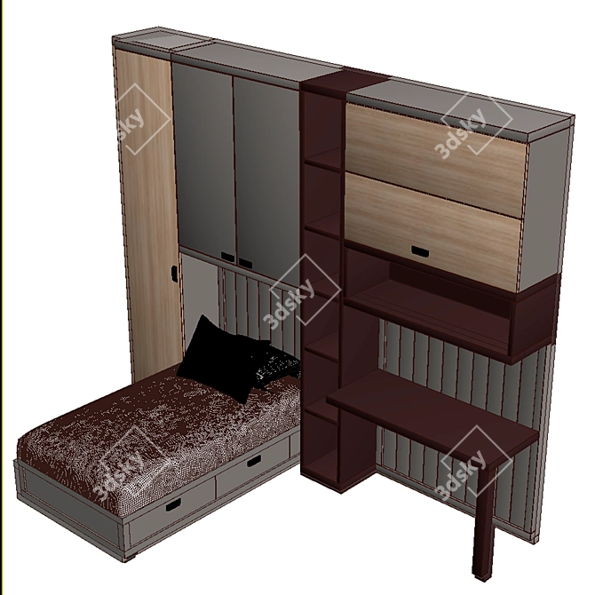 Teenage Furniture Set | Custom Made 3D model image 8