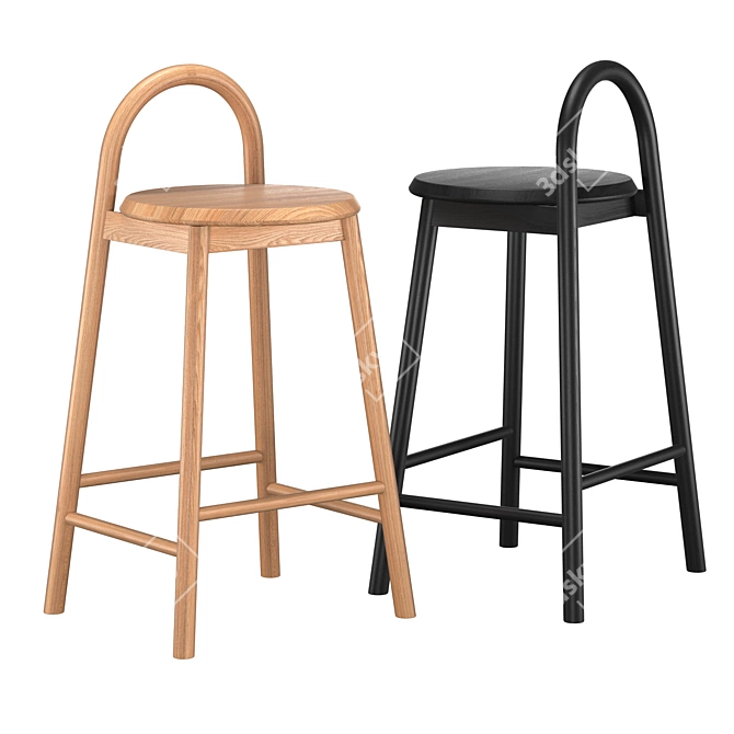 Modern Eco-Friendly Bobby Bar Stool 3D model image 1