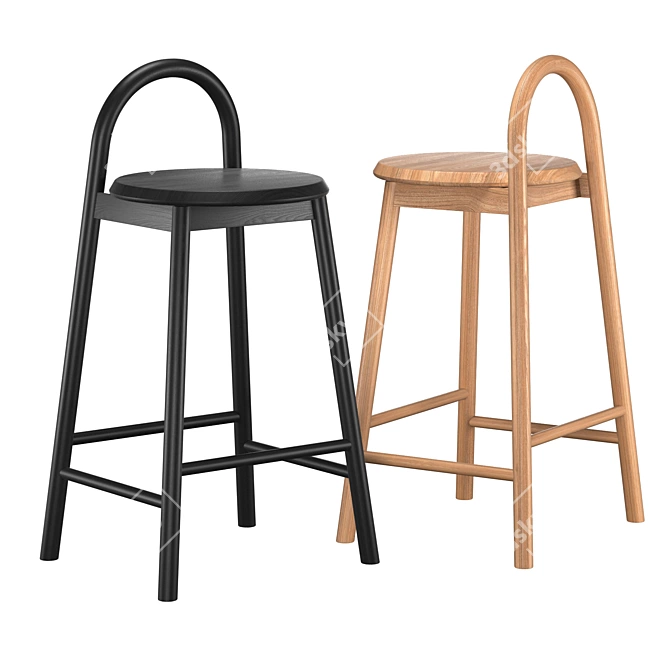 Modern Eco-Friendly Bobby Bar Stool 3D model image 2