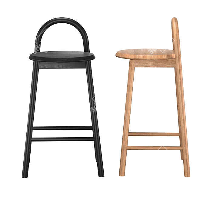 Modern Eco-Friendly Bobby Bar Stool 3D model image 3