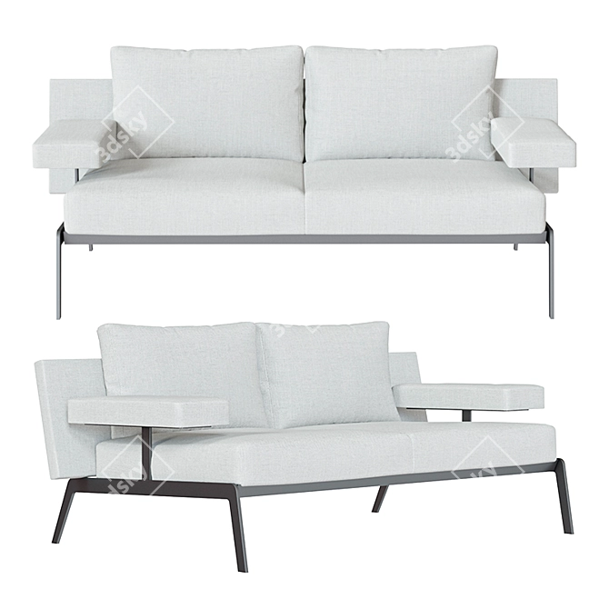 Most Double Sofa - B&T Design 3D model image 1